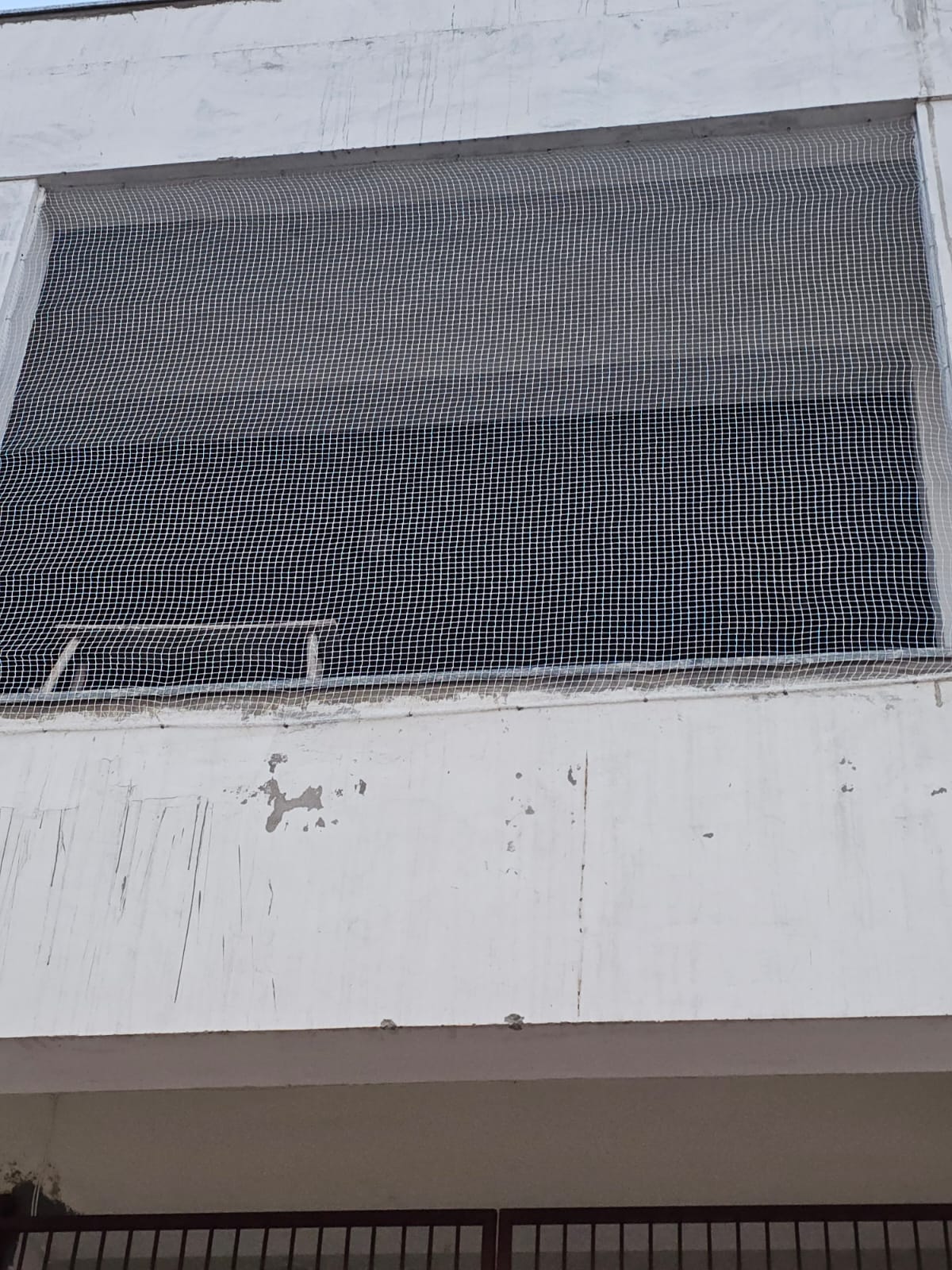 Balcony net installation 1
