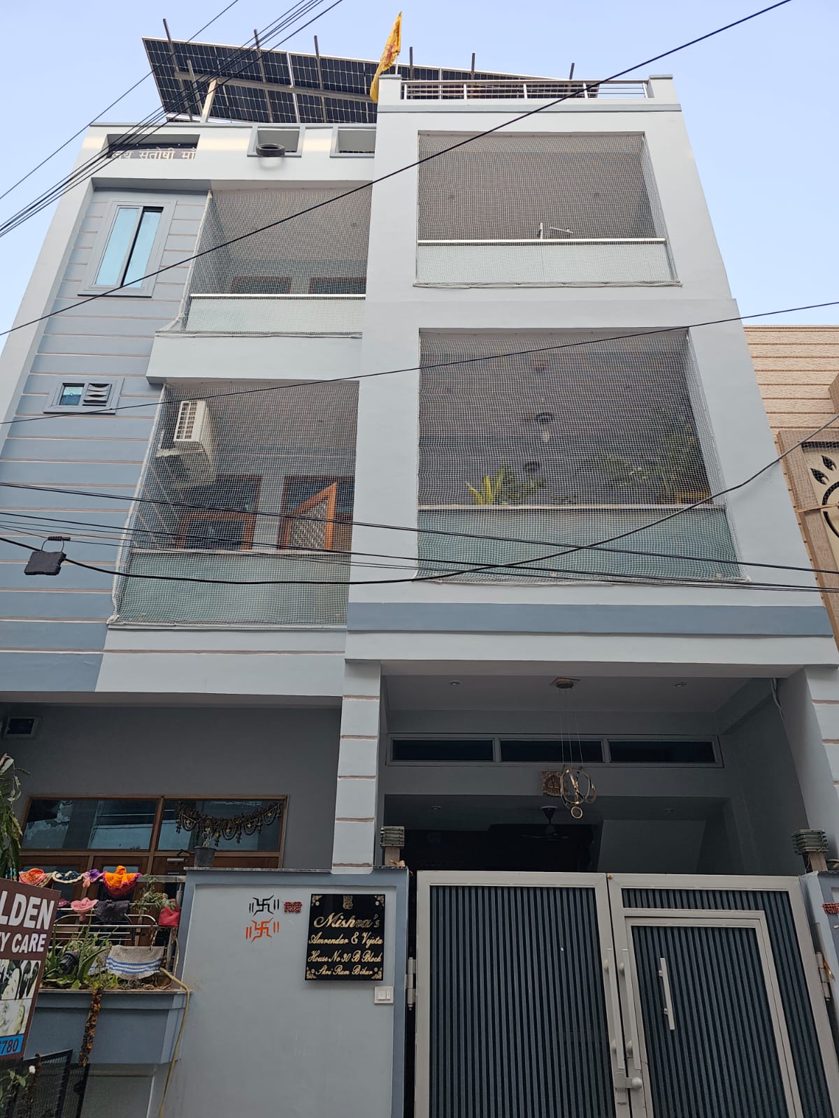 Balcony net installation 1