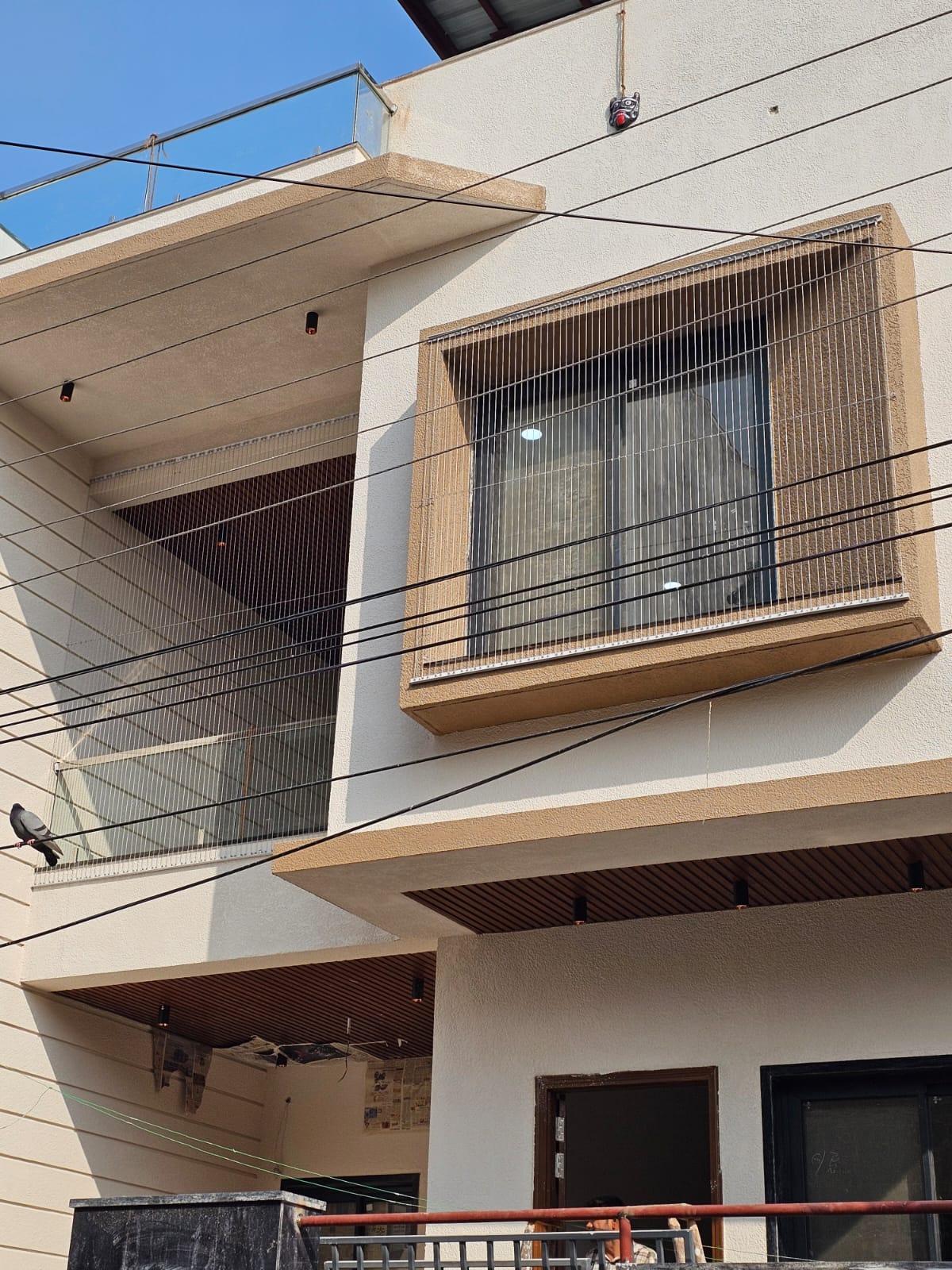 Balcony net installation 1
